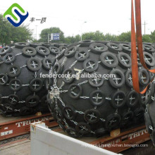 Can be used in different tidal floating floating pneumatic fender with tire chain net